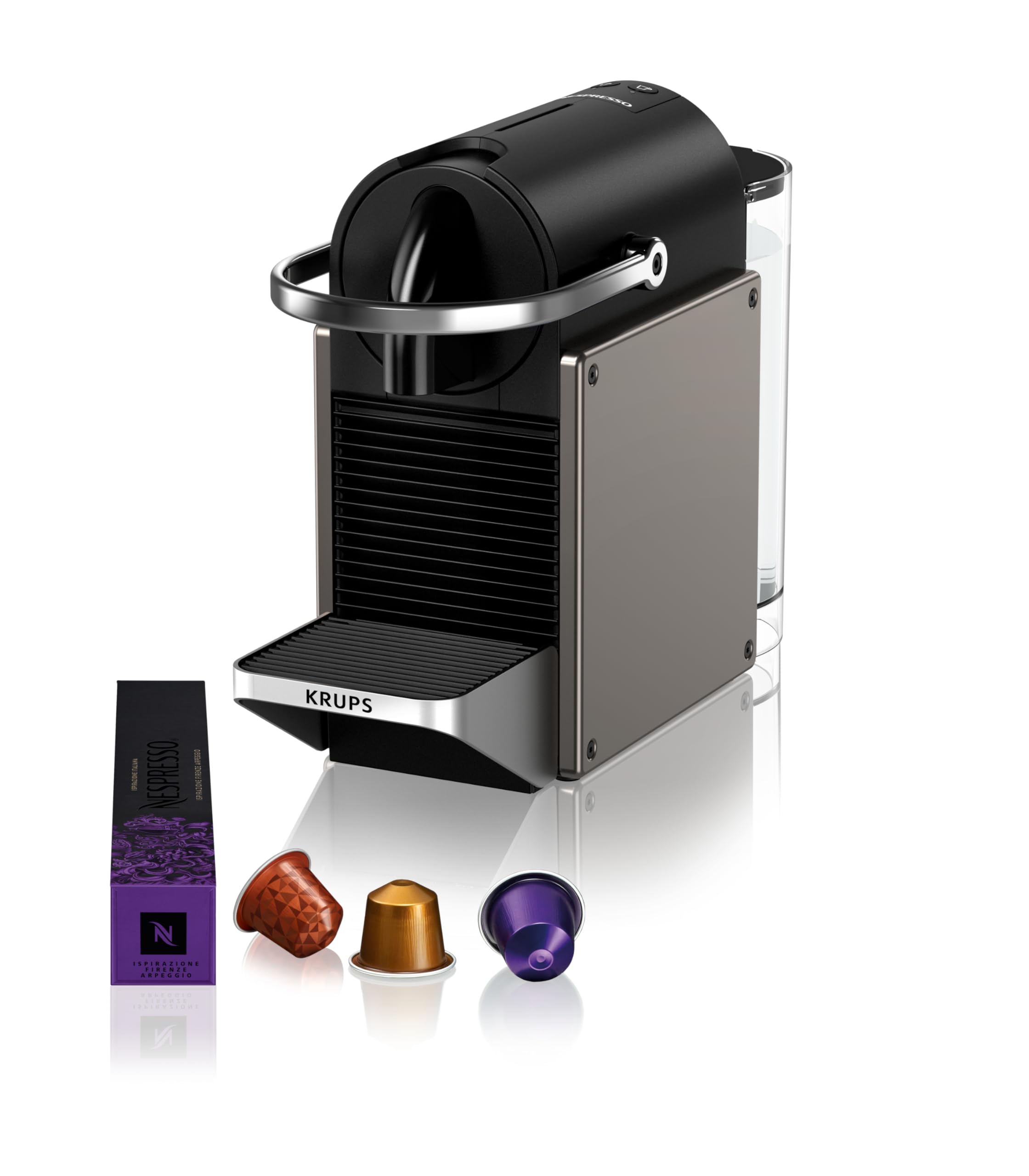 Nespresso Pixie - Machine à café espresso à capsules, Titane