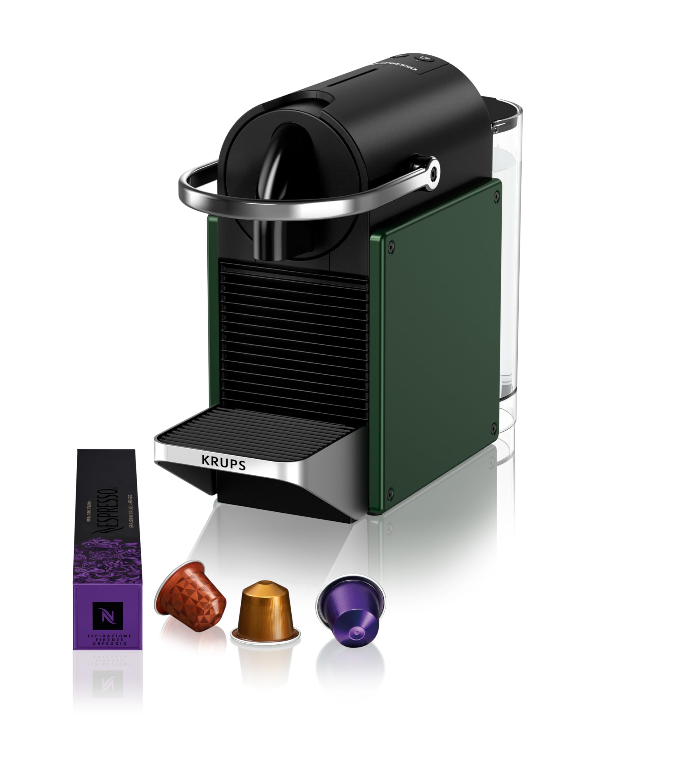 Nespresso Pixie - Machine à café espresso à capsules, Vert Foncé